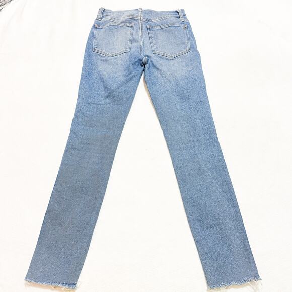 Madewell 10" High-Rise Skinny Jean Vintage Wash Denim Raw Hem Size 24 NC315 - Picture 3 of 9